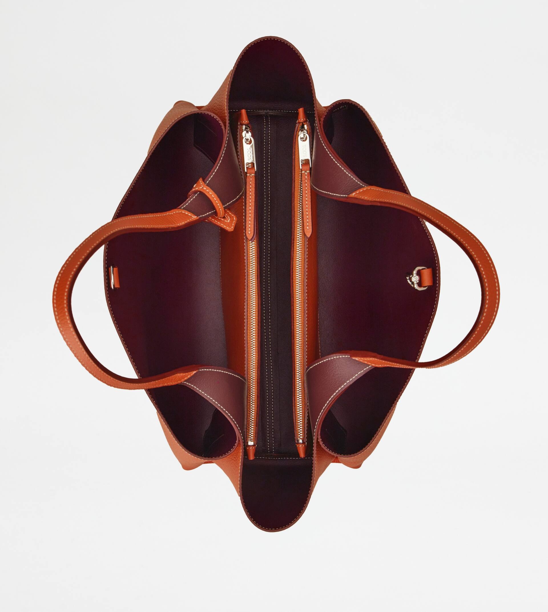 TOD'S BAG IN LEATHER MEDIUM - ORANGE - 3