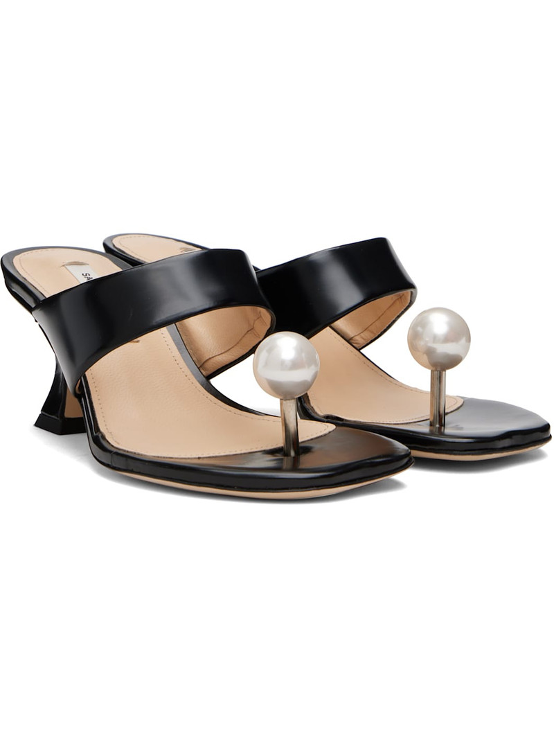 Black Pearl Sandalette Heeled Sandals 4