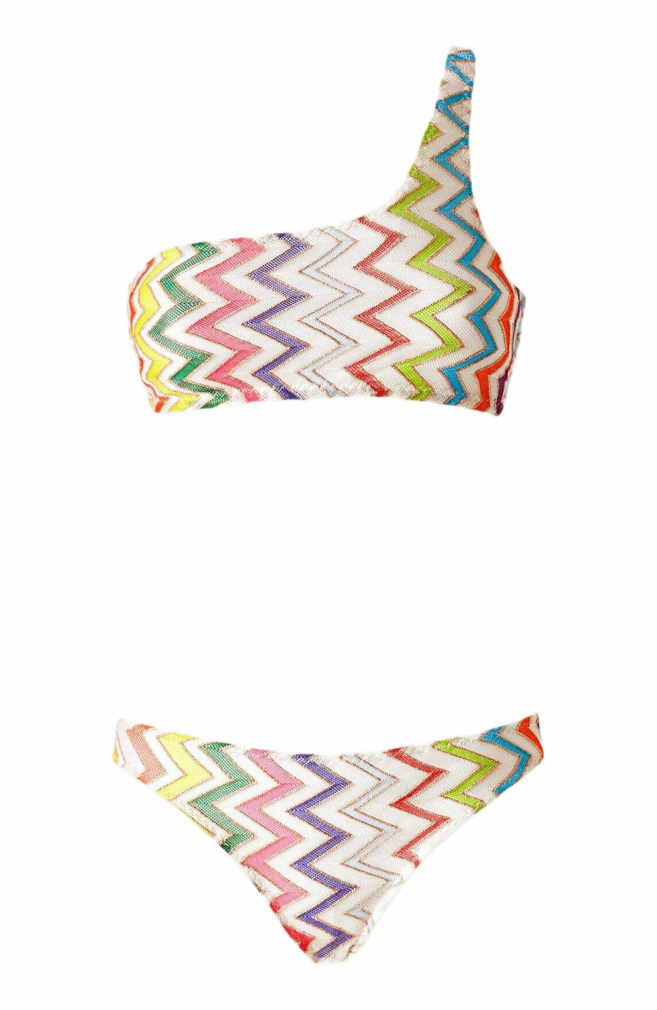 Missoni One-shoulder Bikini With Double Ties in Multicoloured at Nordstrom - 4