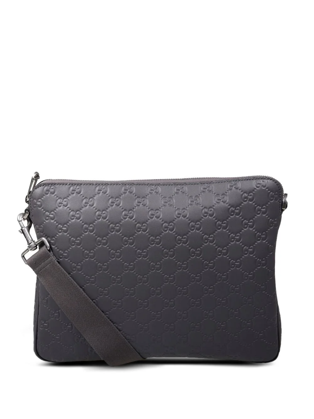 embossed messenger bag - 1