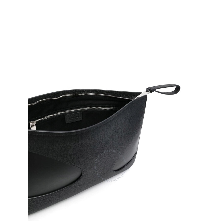 Ferragamo Cut Out Leather Shoulder Bag in Black - 3