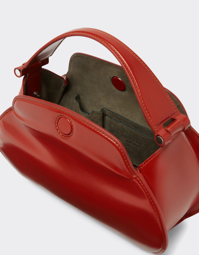 Ferrari Dino bag with shoulder strap in shiny leather 6