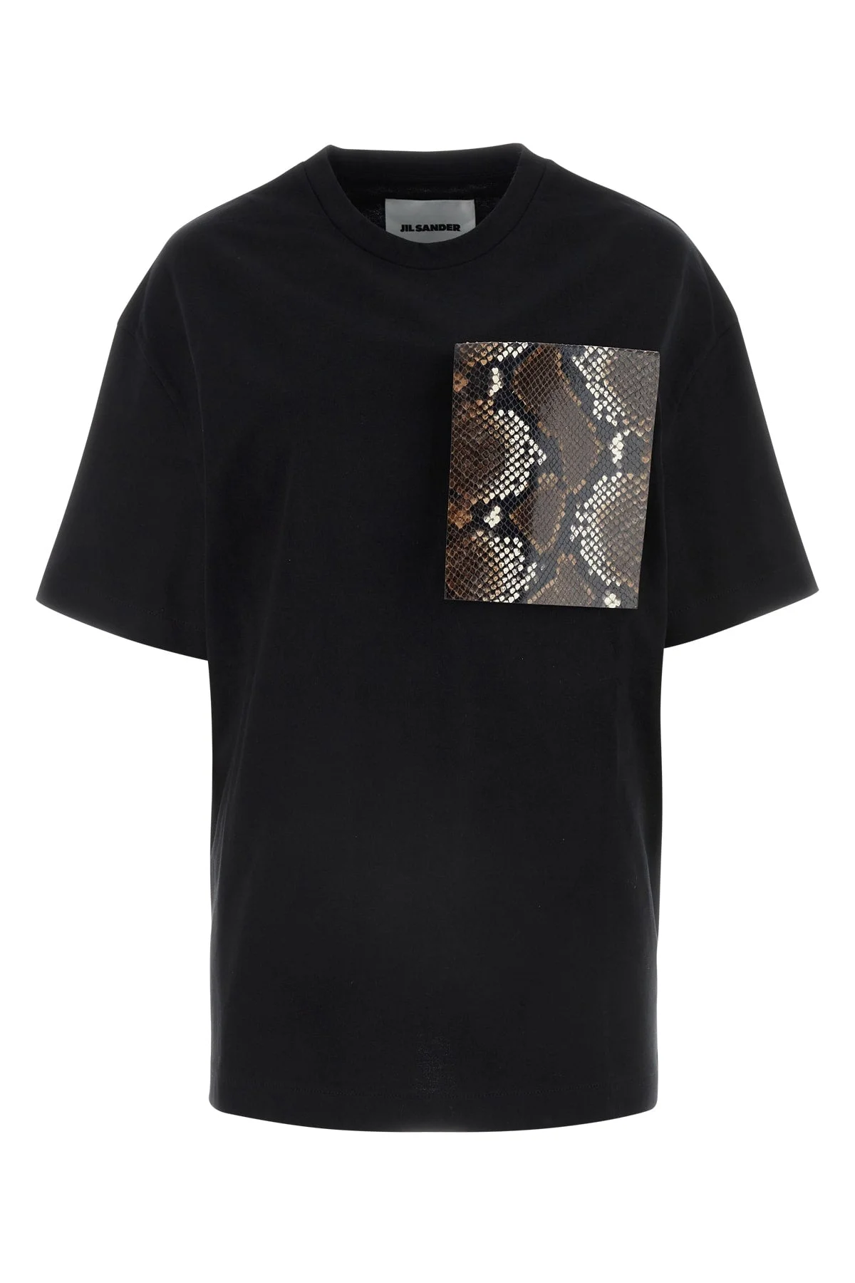 Jil Sander Python-Patch T-shirt — Black - 1
