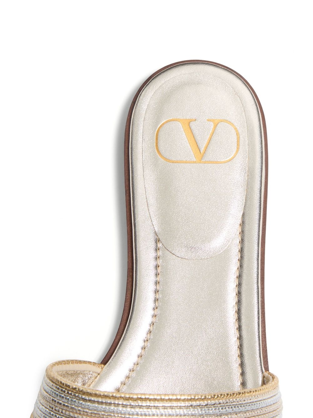 VLogo Signature embroidered sandals - 6