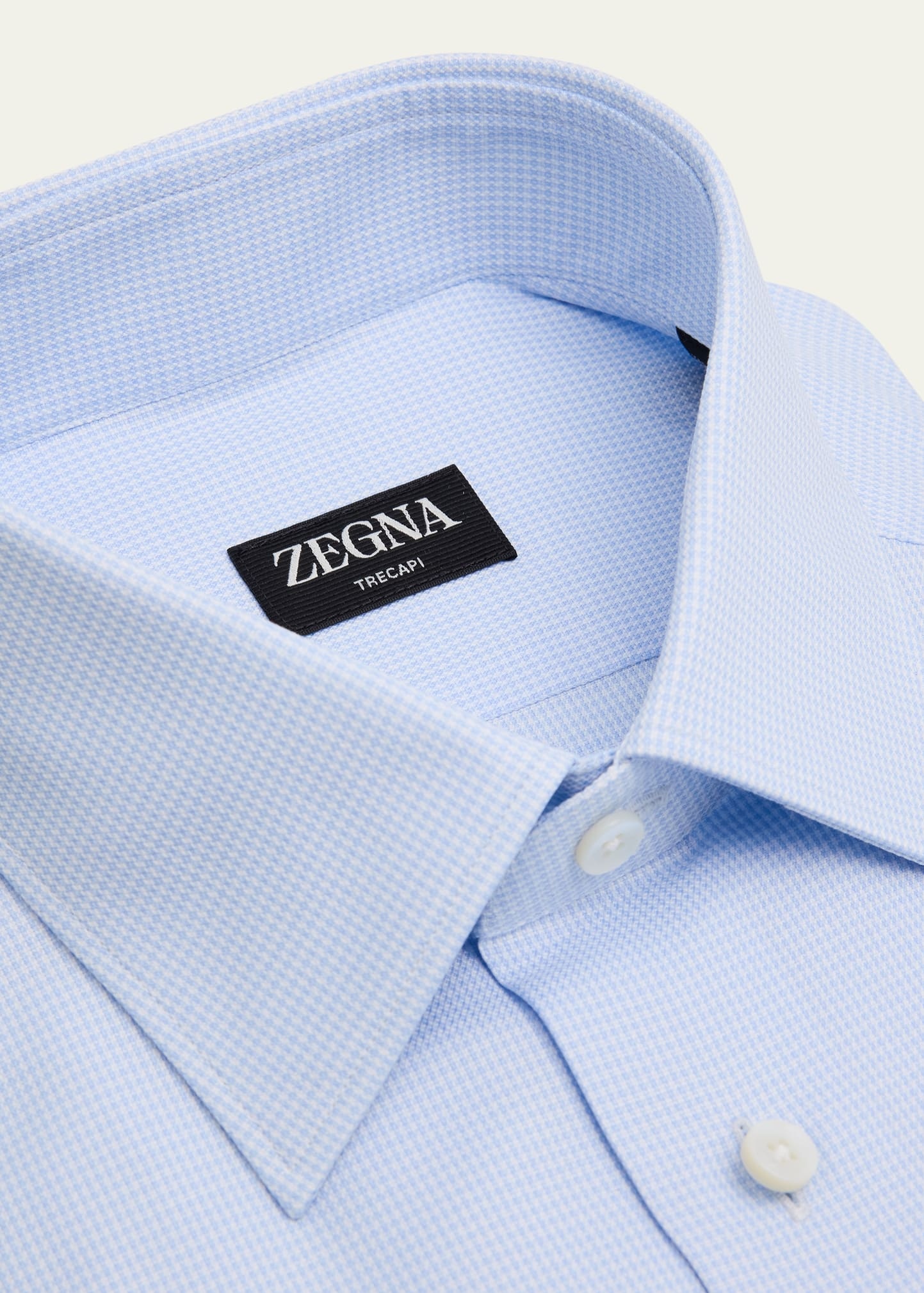 Men's Trecapi Cotton Micro-Check Dress Shirt - 2