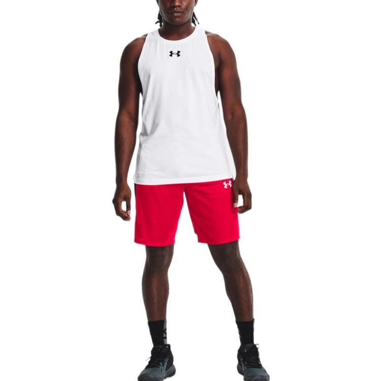 Under Armour Baseline 10 inch Shorts 'Red Black' 1370220-600 - 5