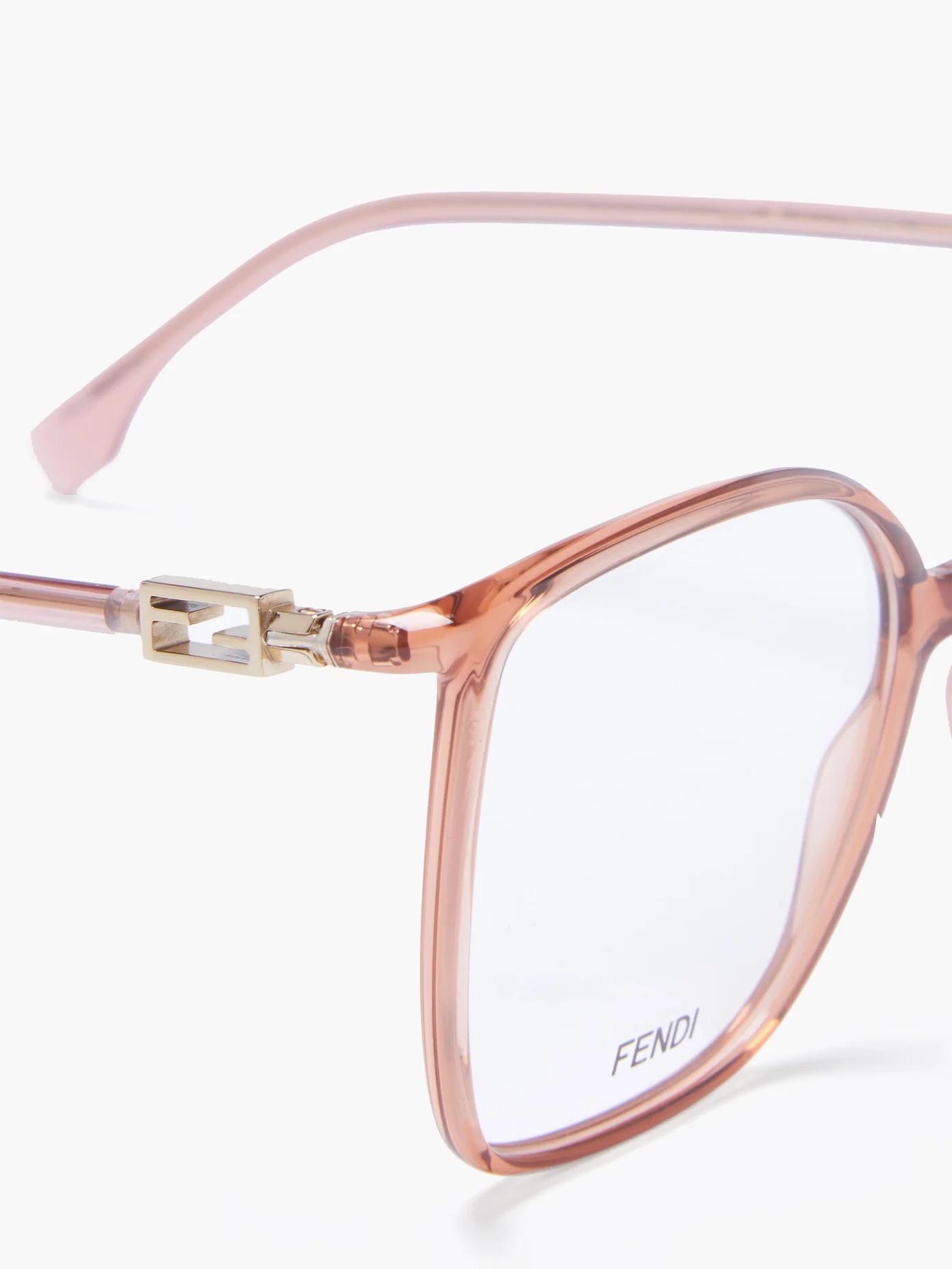 FF-logo oversized square acetate glasses - 2