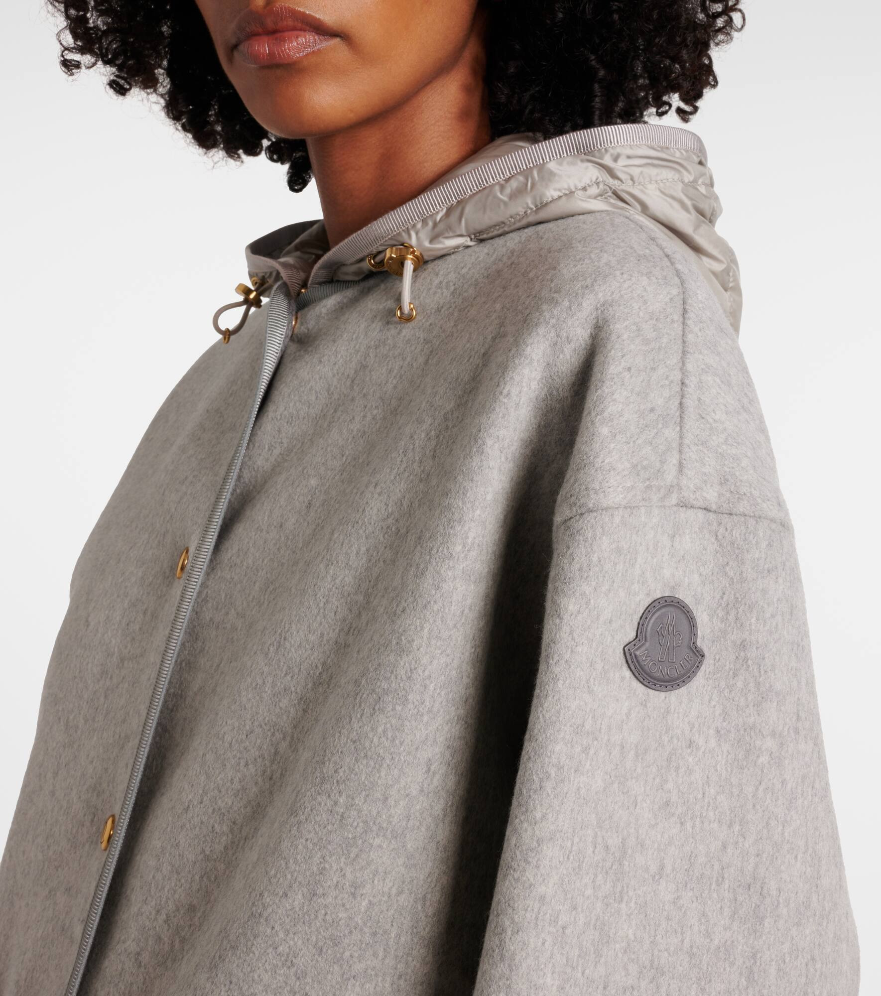Wool and cashmere down jacket - 4