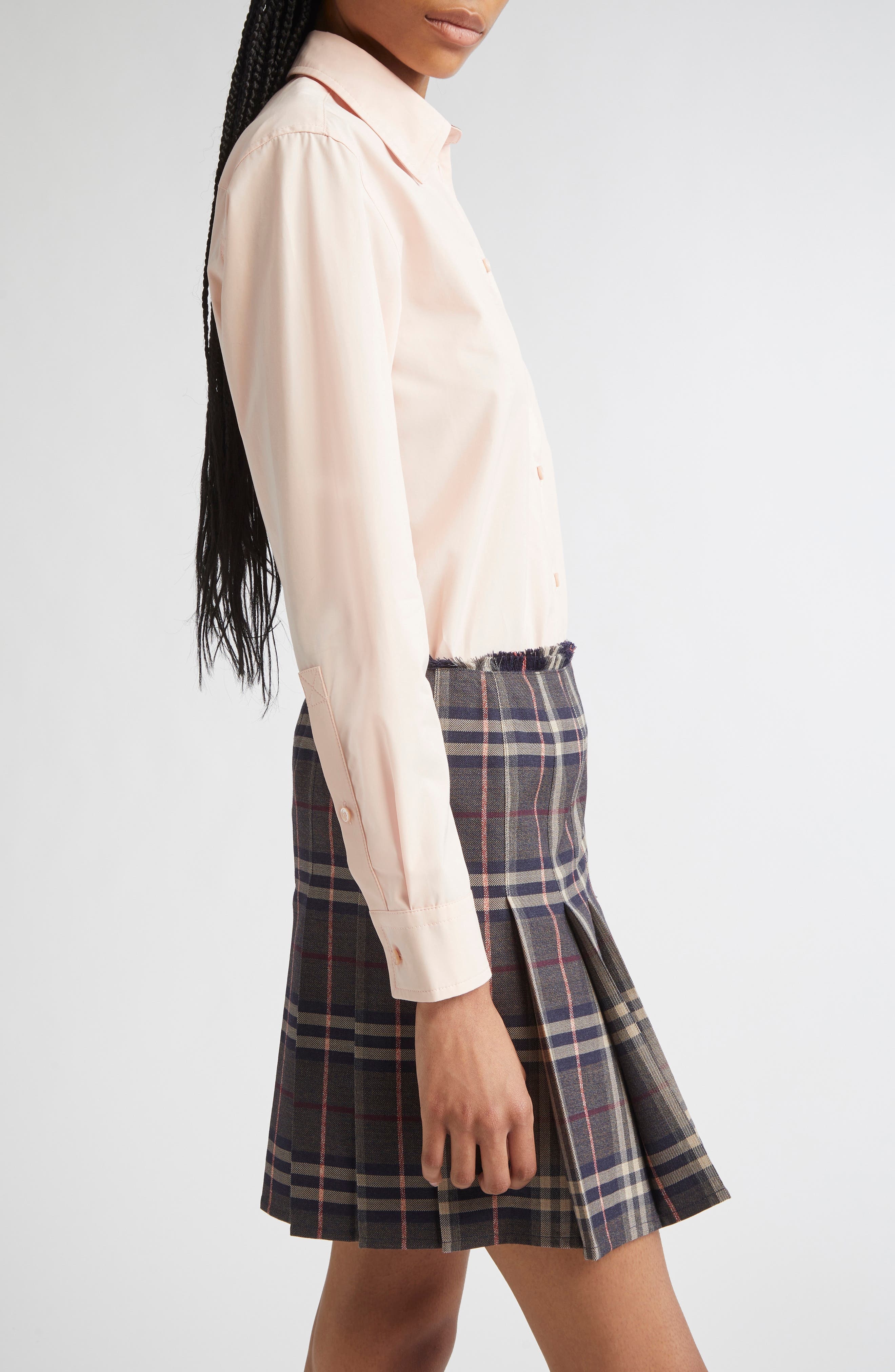 burberry EKD Embroidered Cotton Poplin Shirt in Flora at Nordstrom - 4