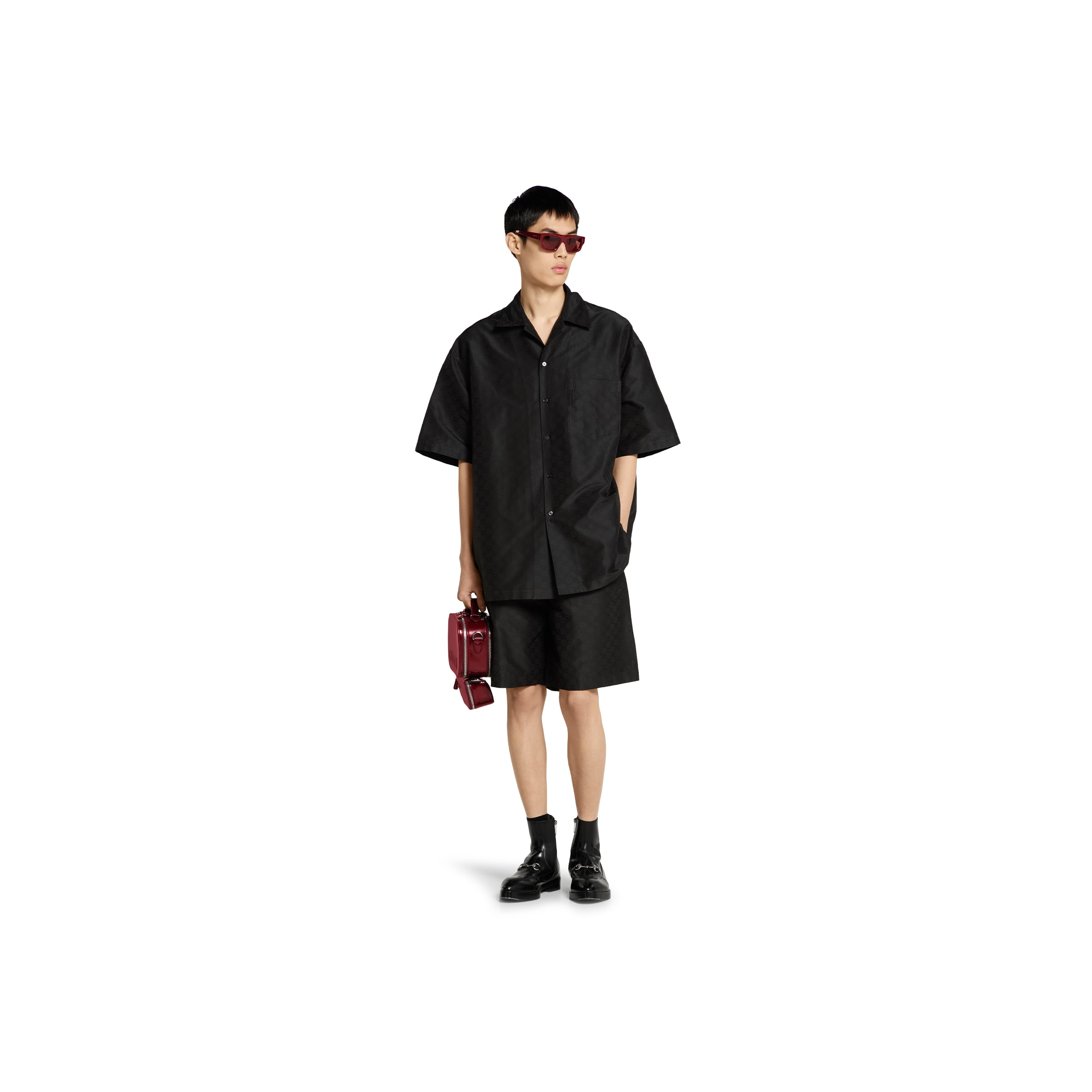 Cotton-silk GG faille shirt - 2