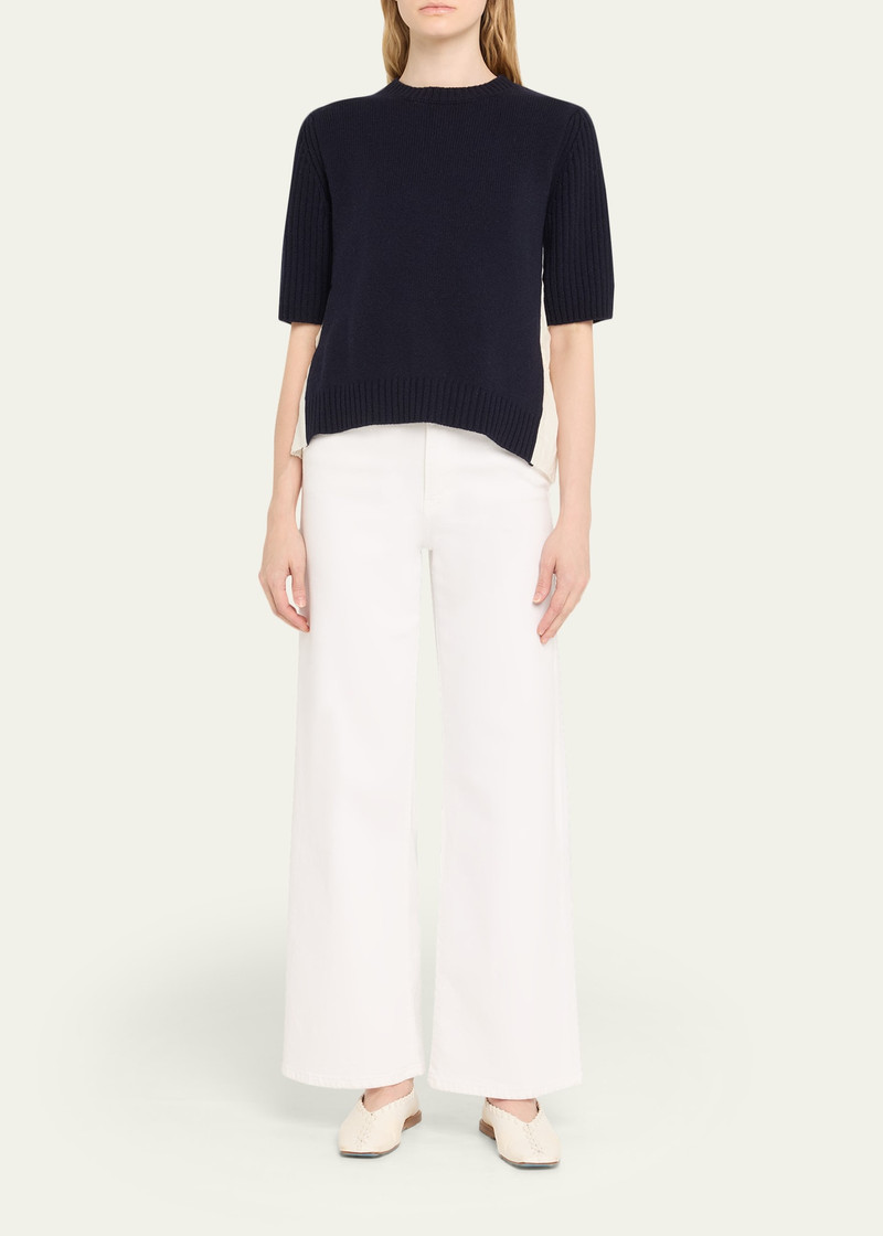 Sea Mallory Short-Sleeve Combo Sweater outlook