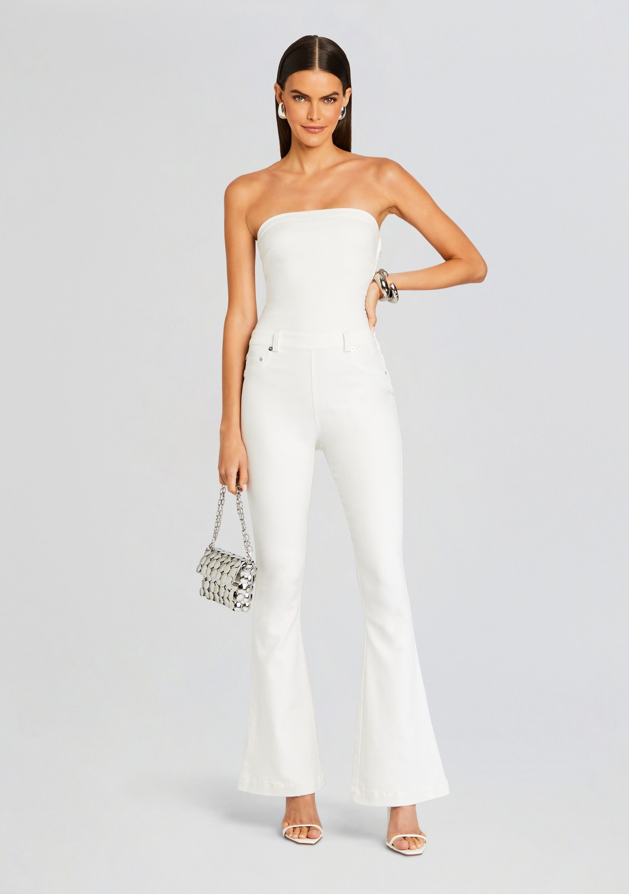 JEANETTE STRETCH DENIM JUMPSUIT - 1