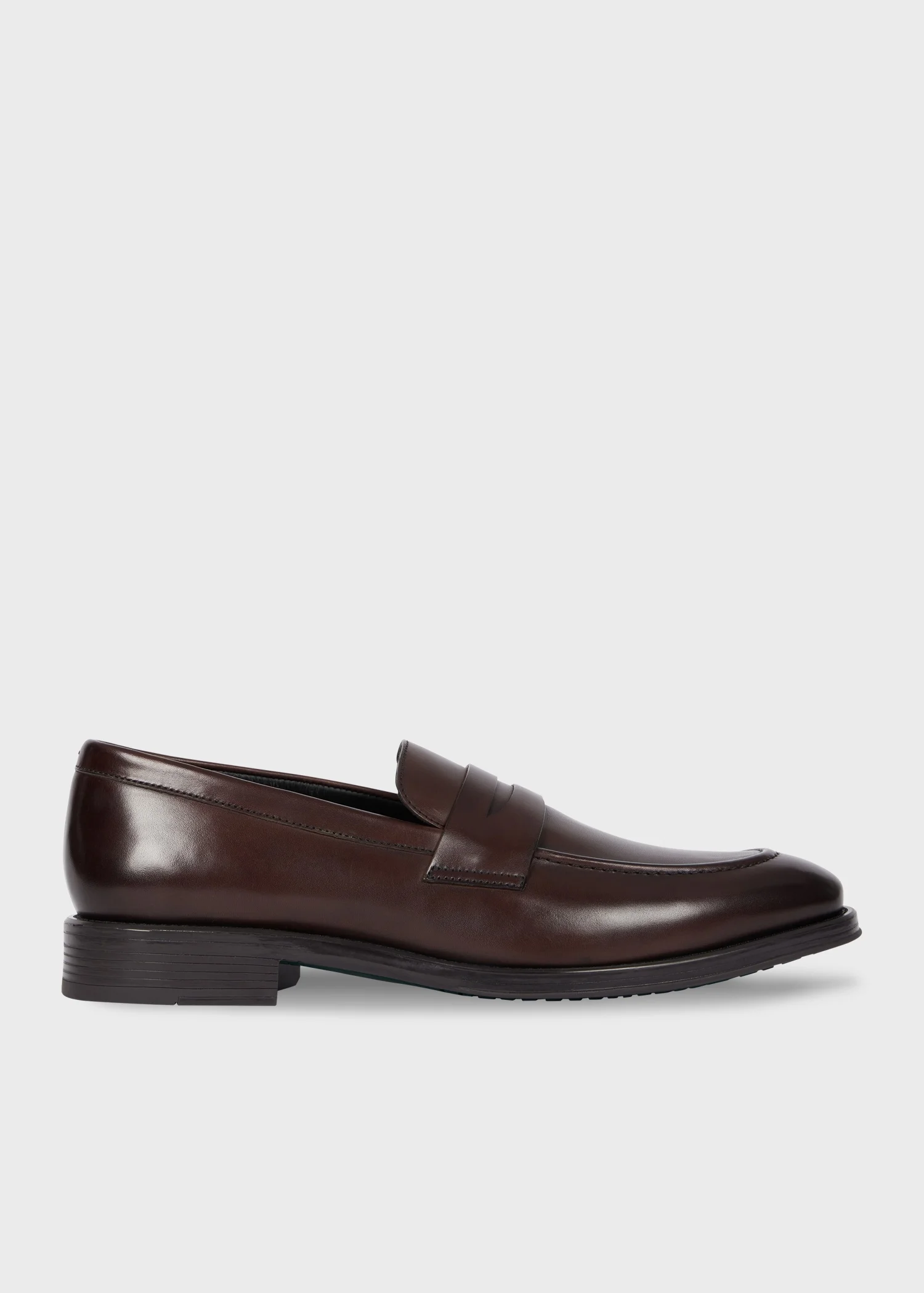 Dark Brown Leather 'Pierce' Loafers - 1