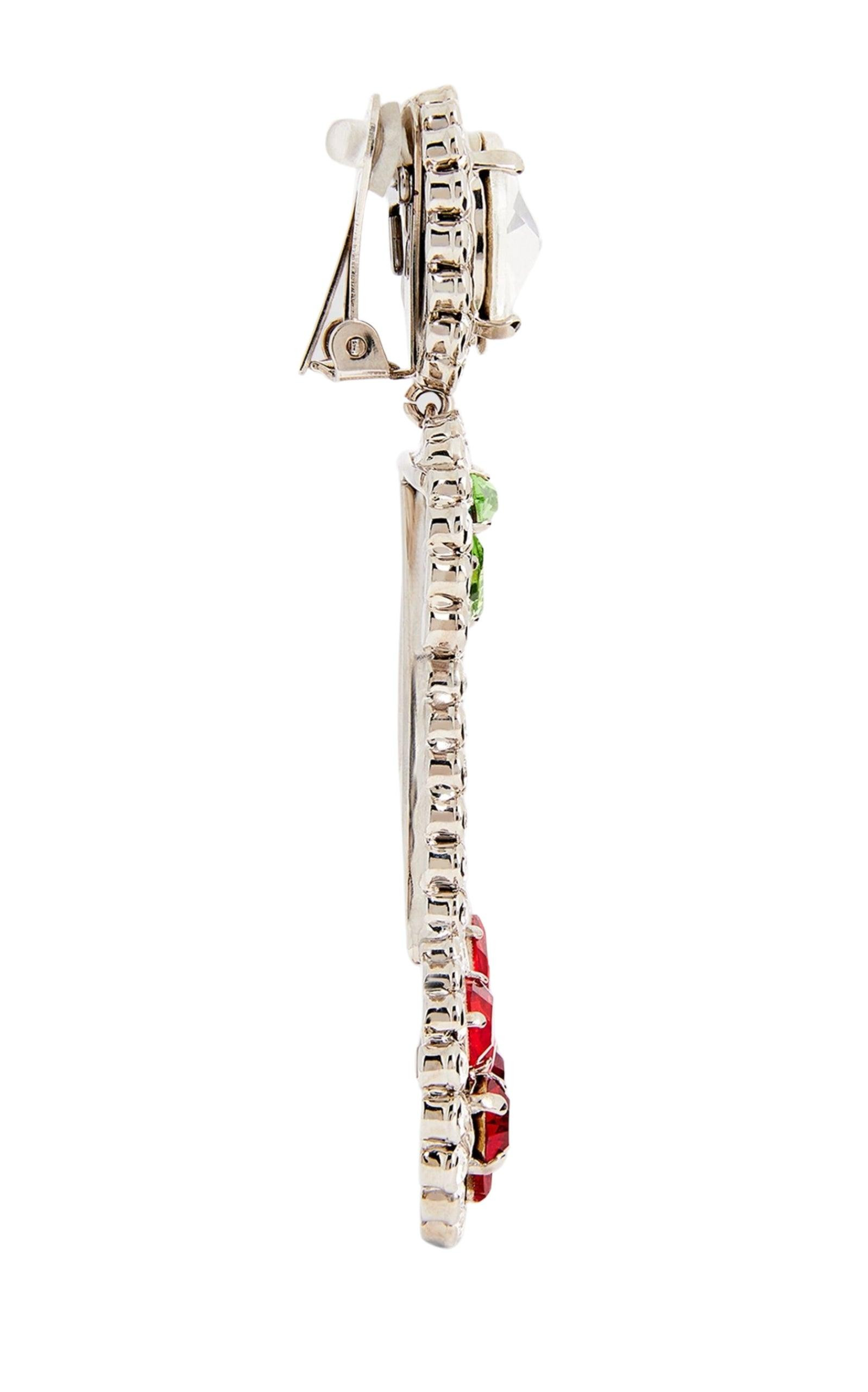 Cherry Crystal Clip-On Earrings - 4