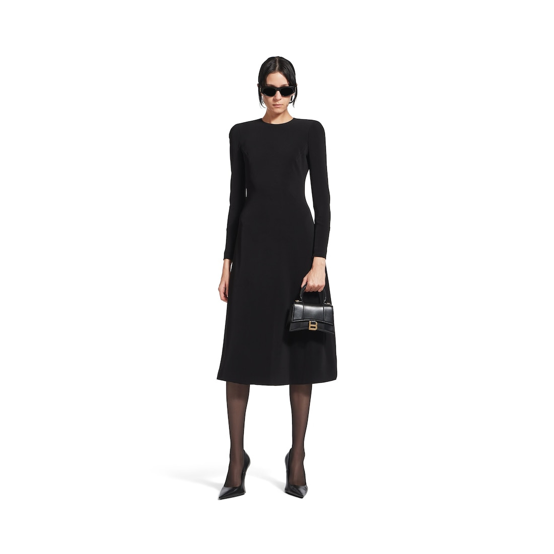 Women's Hourglass Xs Handbag Box in Black - 6