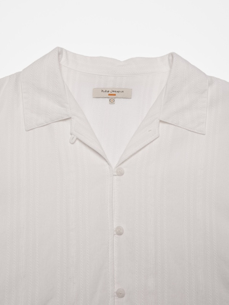 Edith Striped Dobby Blouse Offwhite 4