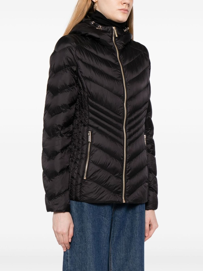 chevron-quilted hooded jacket 3