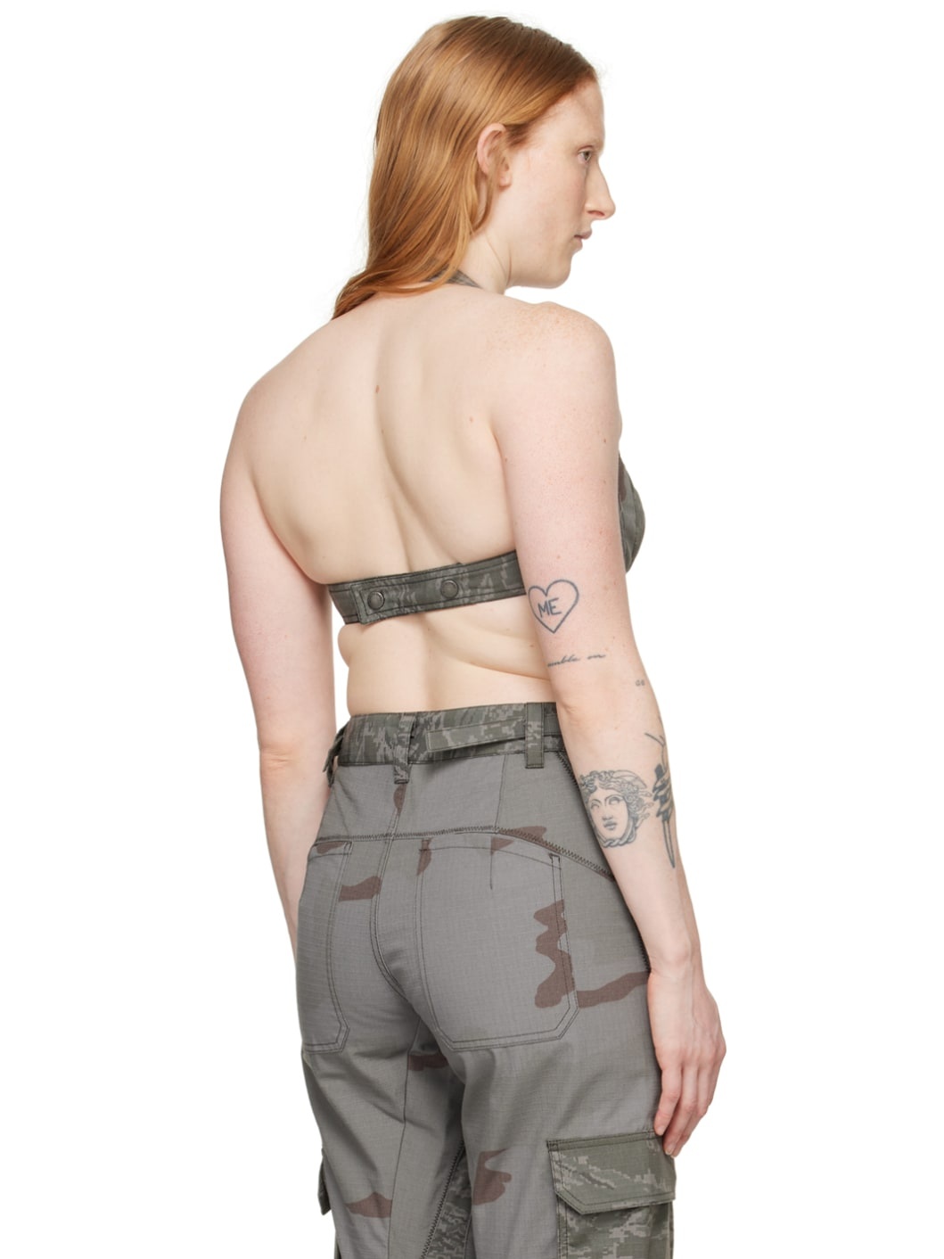 Gray Regenerated Camo Bra - 3
