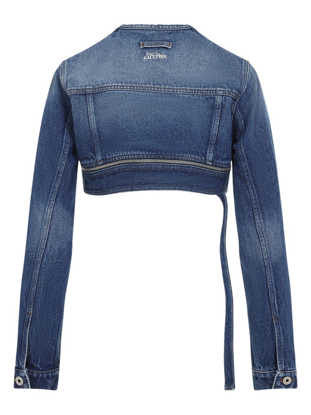 cropped denim jacket - 2