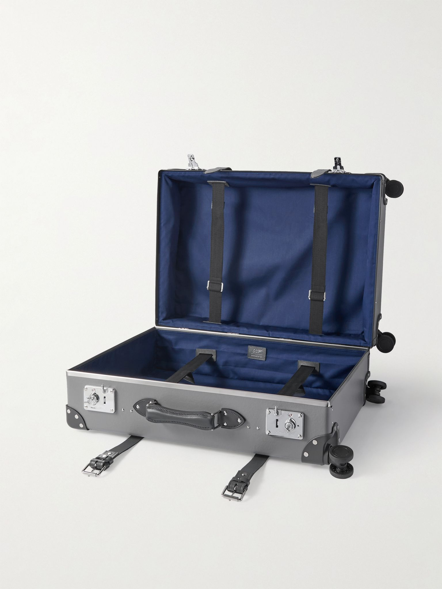 + 007 Leather-Trimmed Vulcanised Fibreboard Check-In Suitcase Dark gray - 3