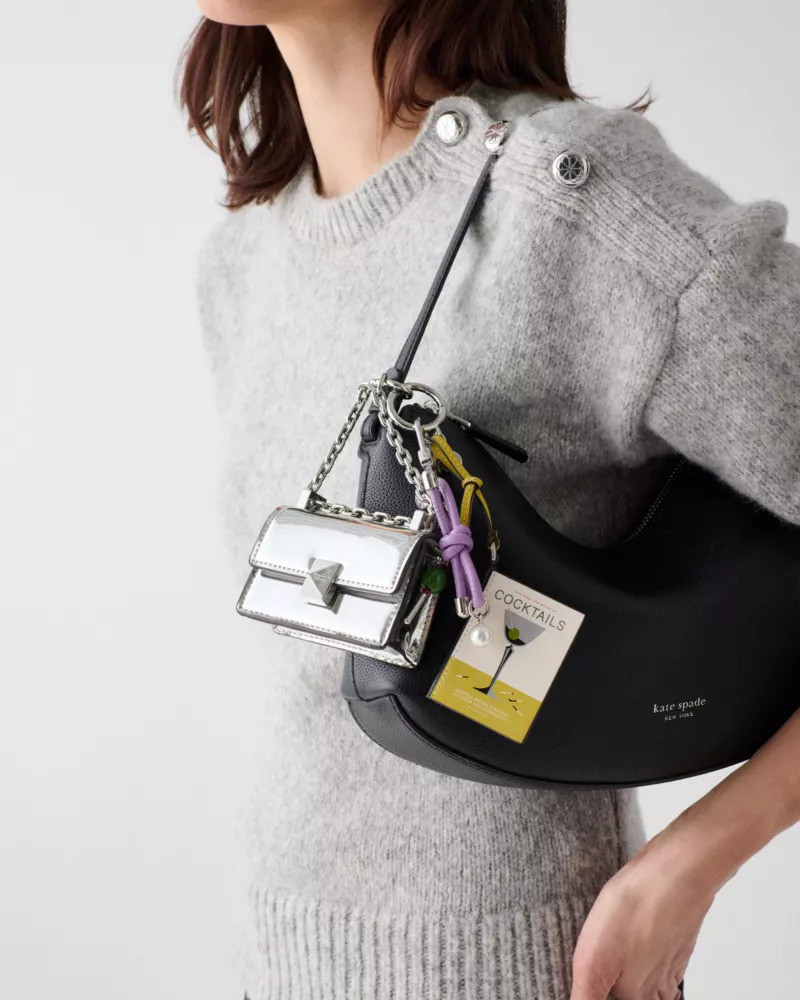 kate spade Charmed Metallic Nano Deco Bag Charm outlook