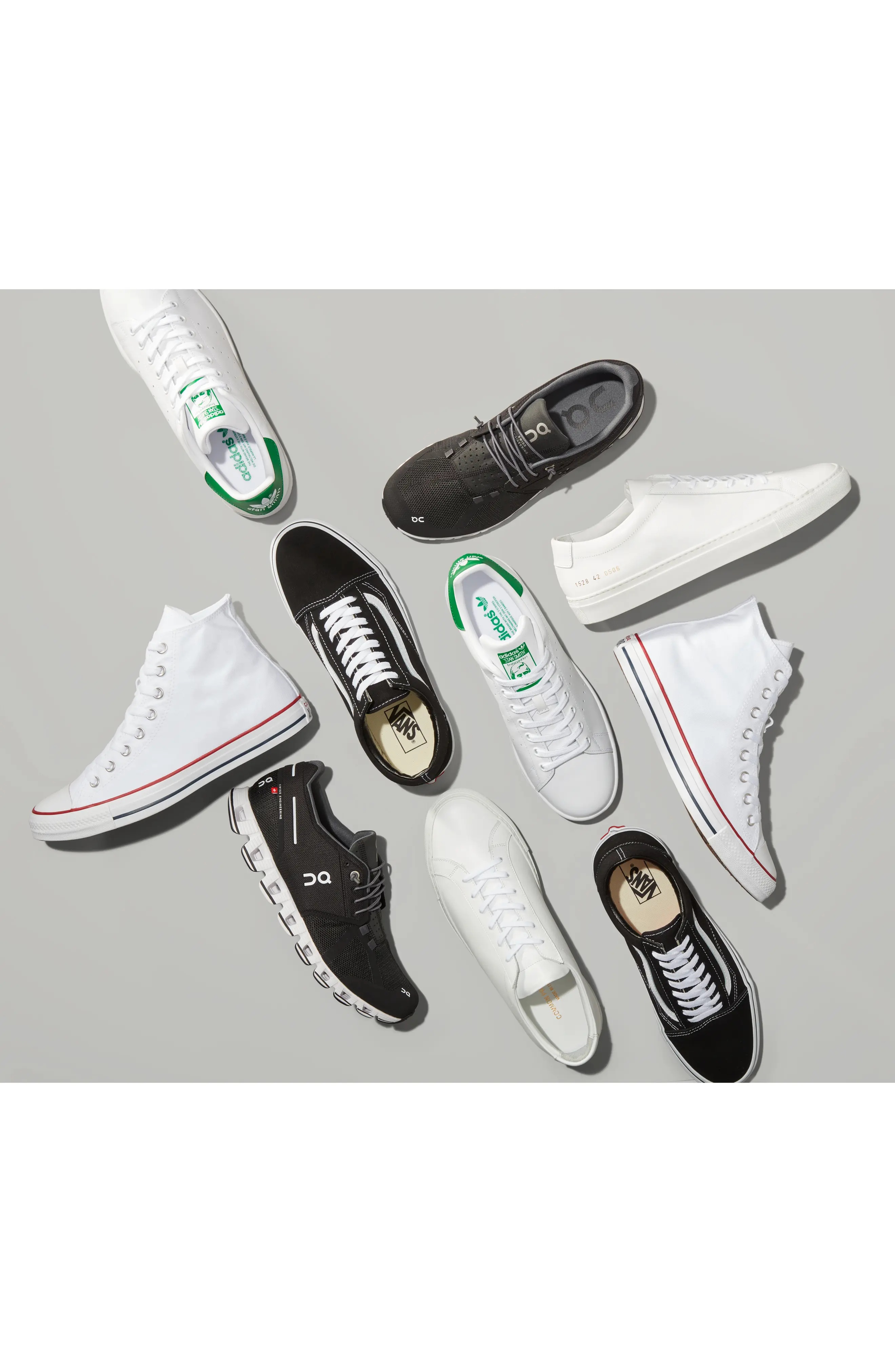 Primegreen Stan Smith Sneaker in White/Core Black/White - 10