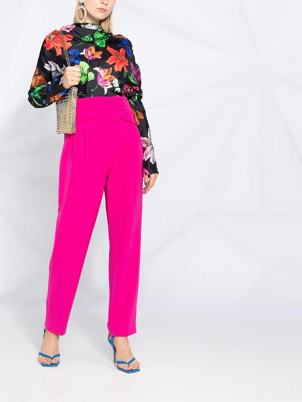 high-waisted straight-leg trousers - 2