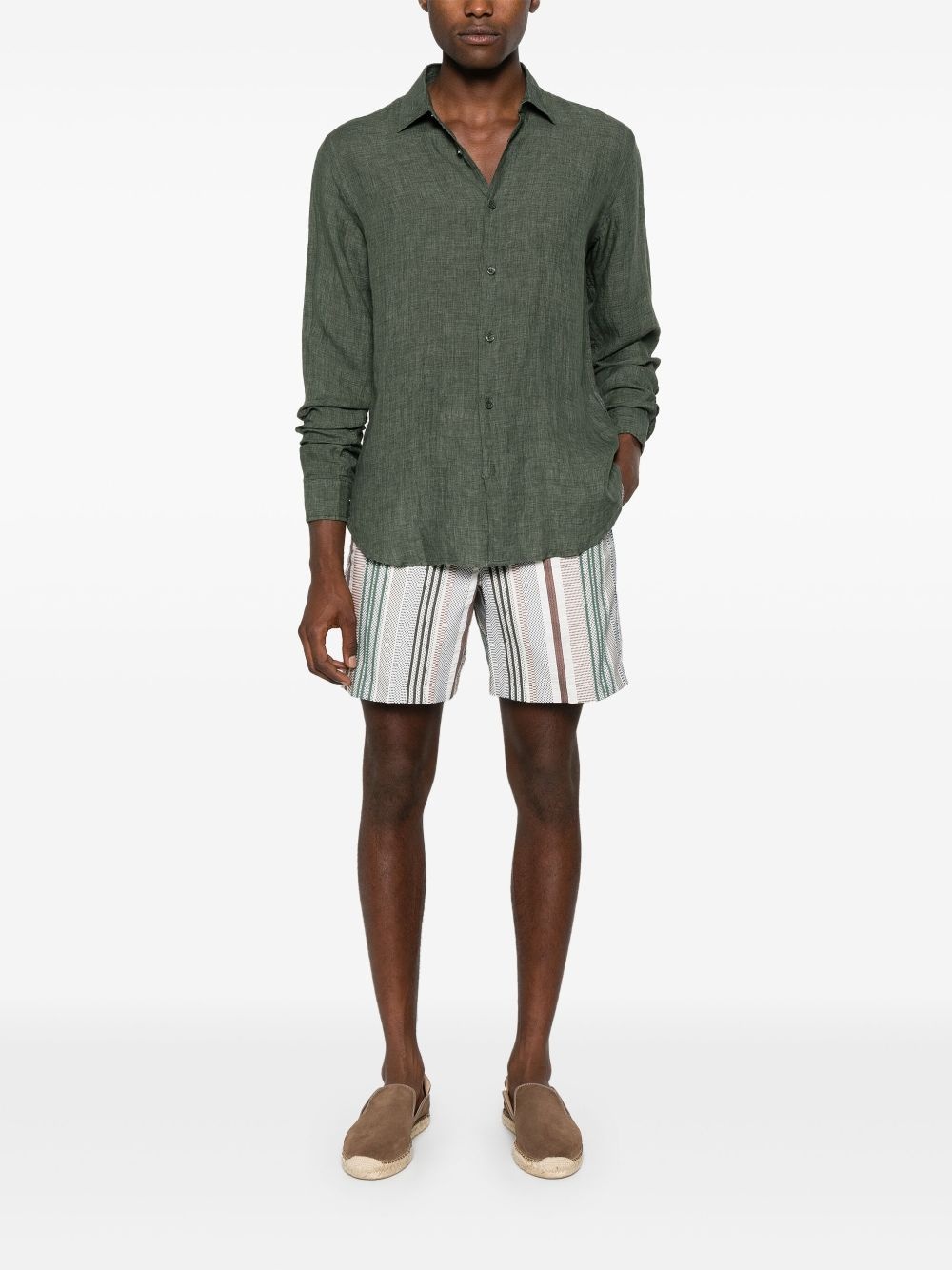 long-sleeve linen shirt - 2