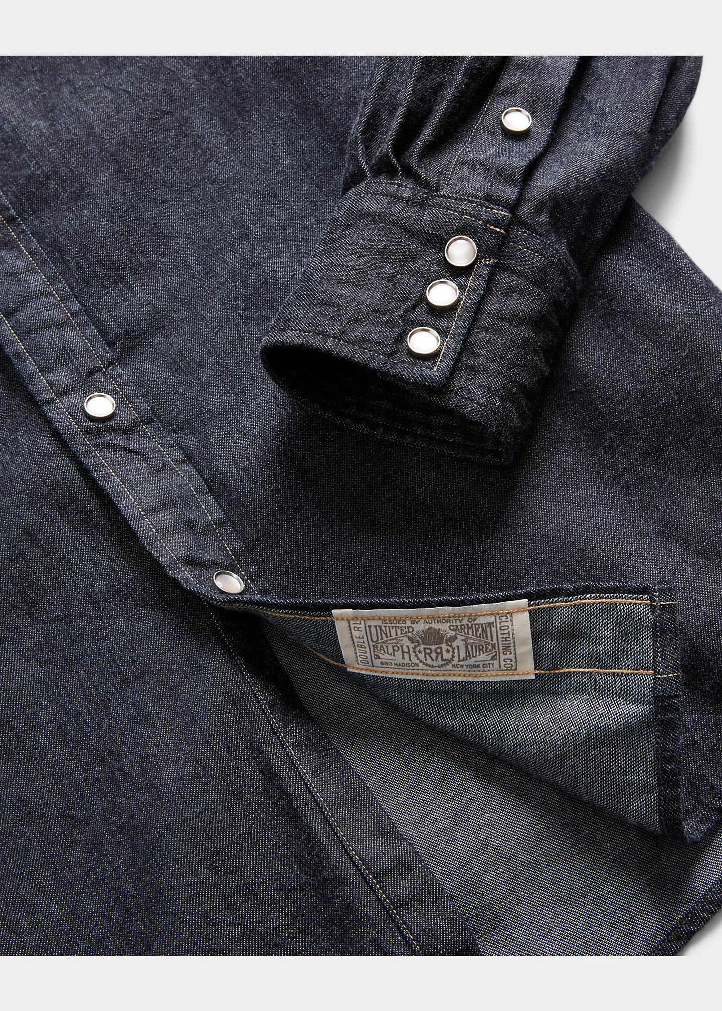 Slim Fit Denim Western Shirt - 5