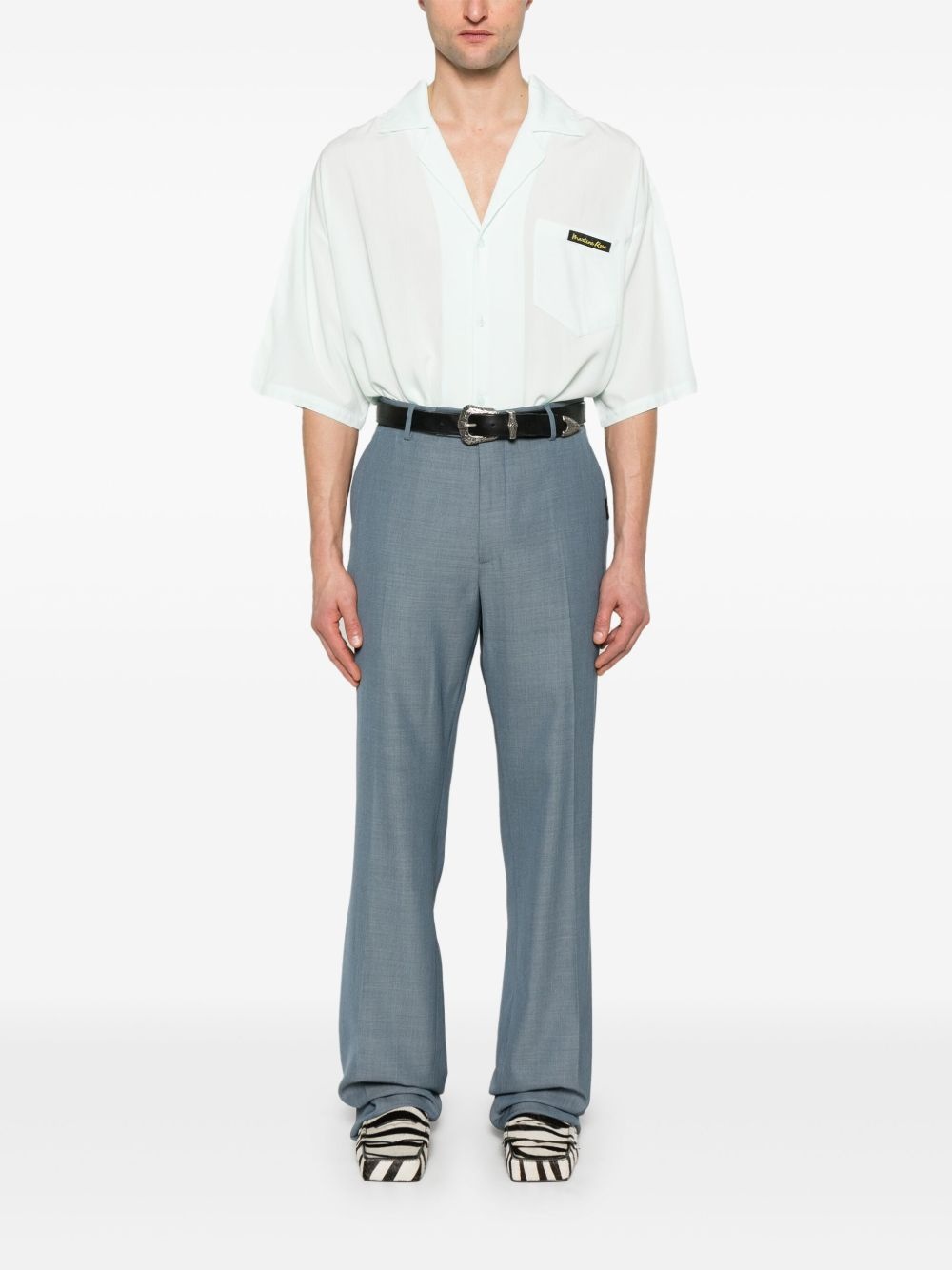 logo-patch shirt - 2