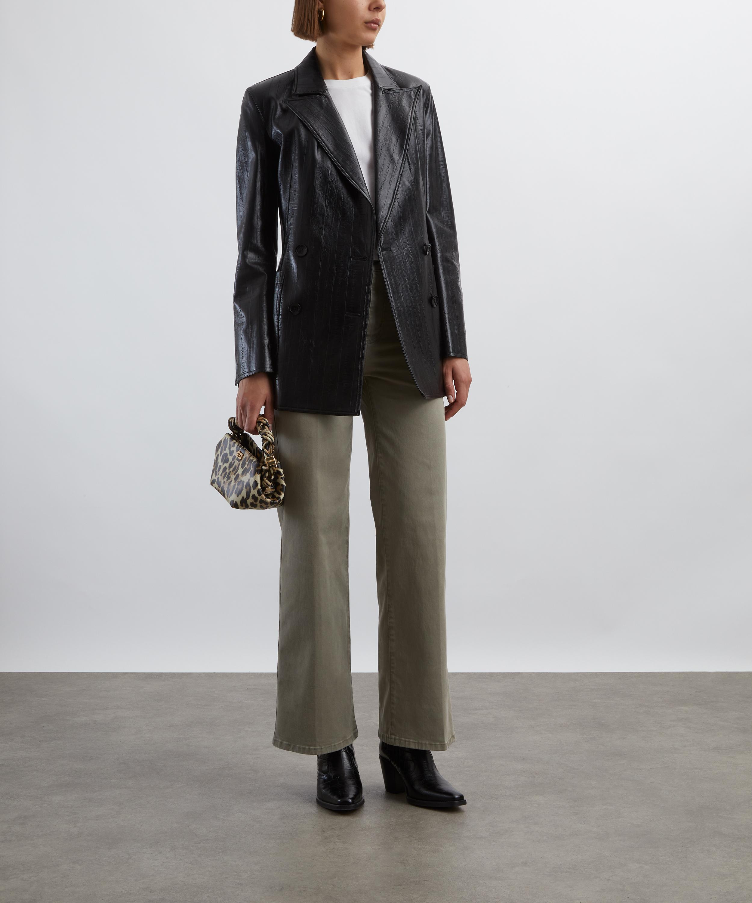 Le Slim Palazzo Modernist Pocket Jeans in Thyme - 2