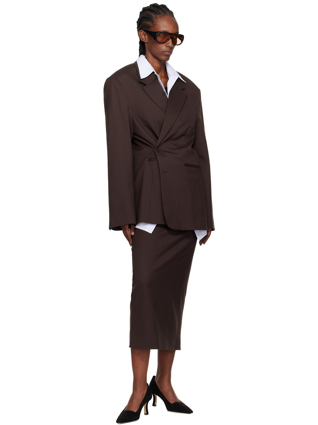 Brown Alrose Midi Skirt - 4