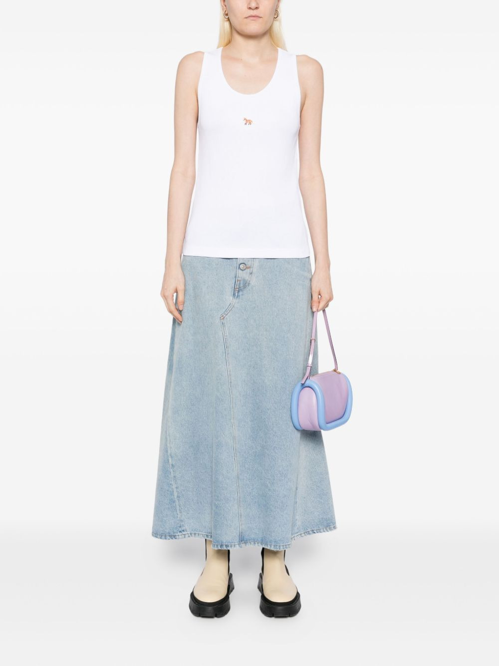 fox-embroidered tank top - 2