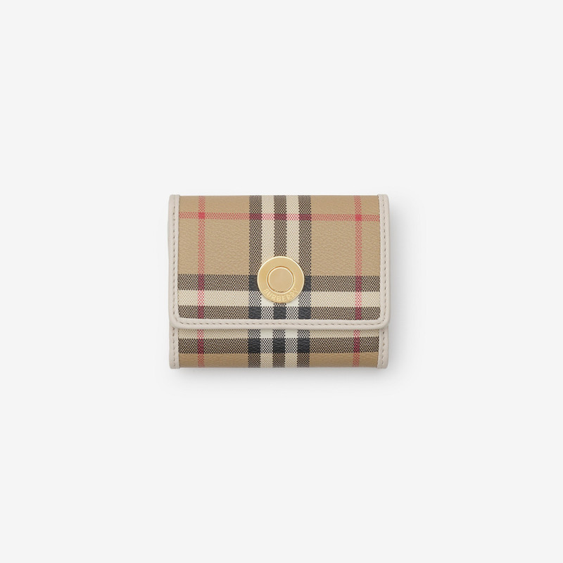 Small Check Folding Wallet 1