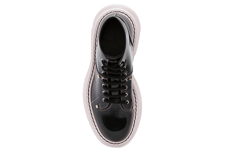 (WMNS) Alexander McQueen Tread Lace-Up Boot 'Black Pink' 595469WHZ811488 - 5