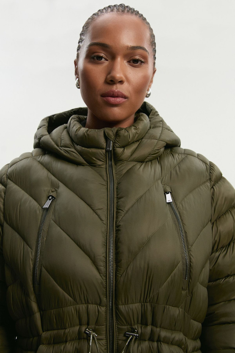 Plus Size Lightweight Knee Length Packable Coat 3