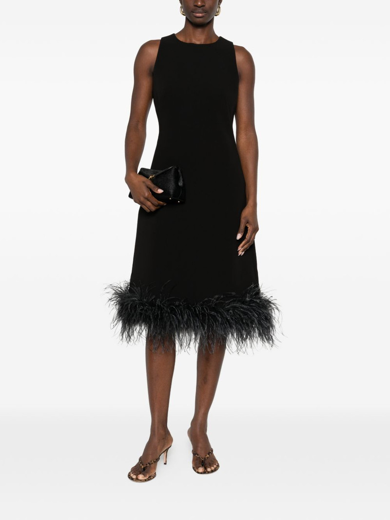 Max Mara feather-hem midi dress outlook