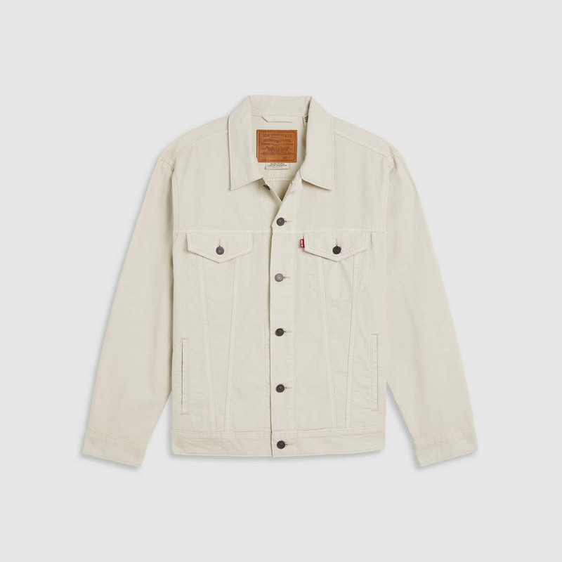 RELAXED FIT LINEN+ DENIM TRUCKER JACKET 1