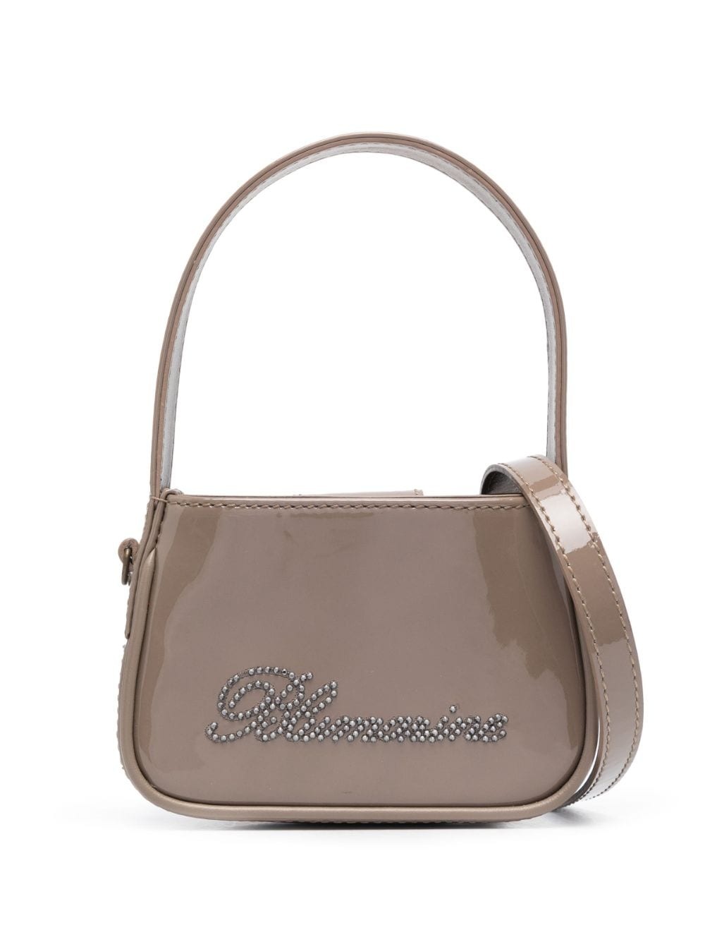 crystal-embellished logo mini bag - 1
