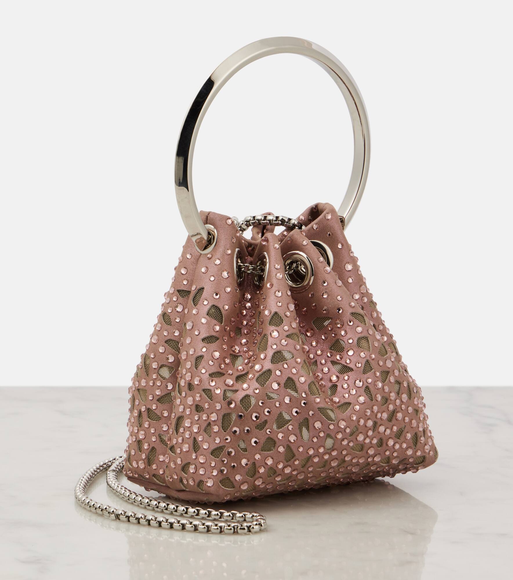 Bon Bon Micro satin bucket bag - 4