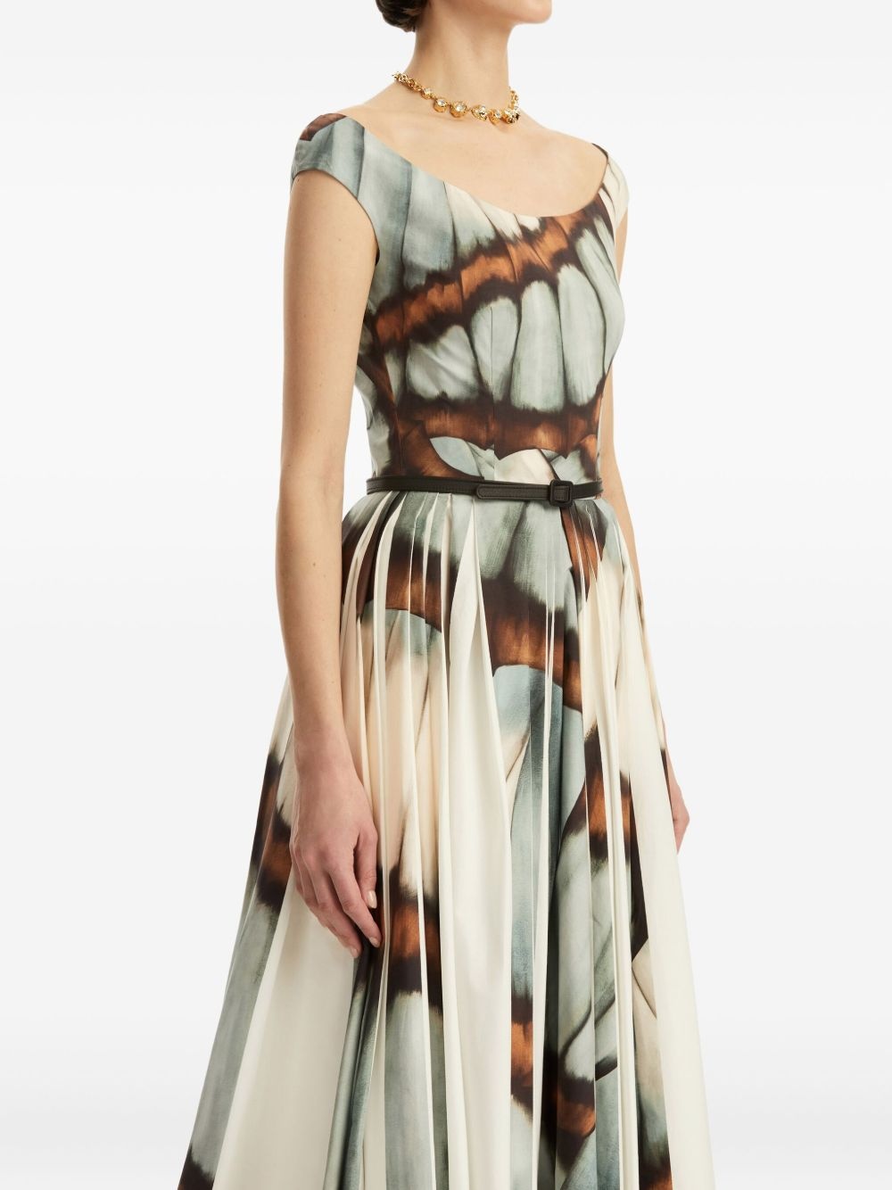 printed poplin dress - 5