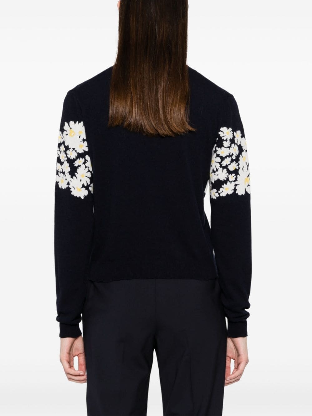floral-jacquard jumper - 4
