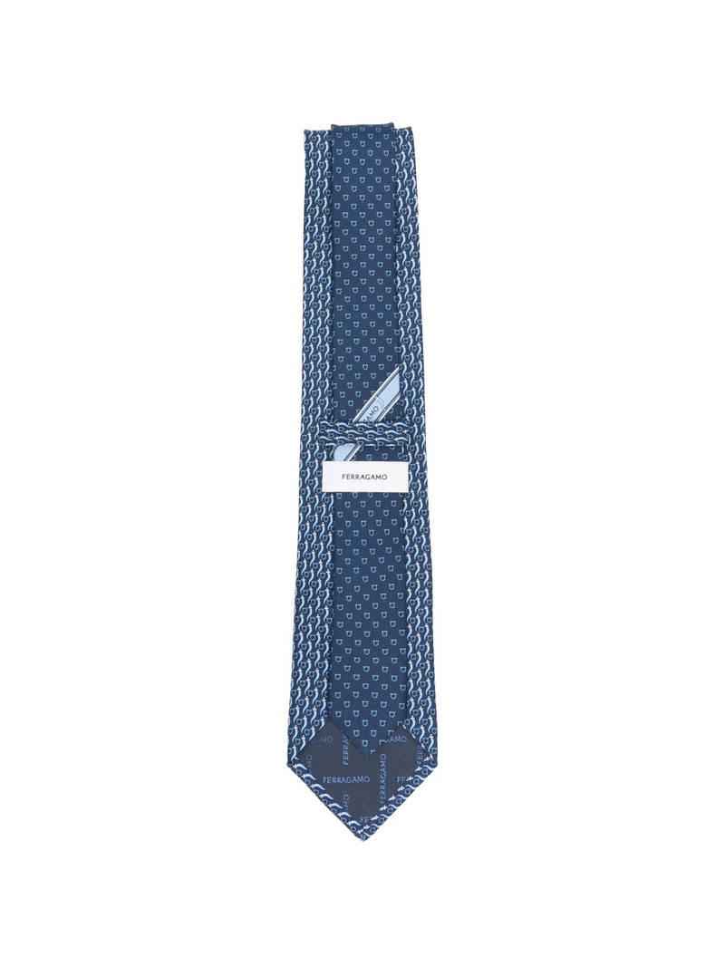 FERRAGAMO Ferragamo Gancini-print Tie outlook