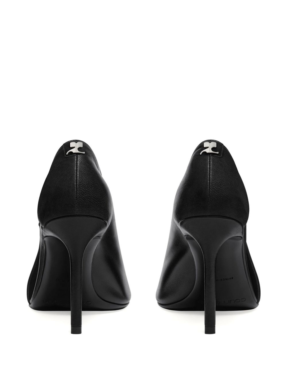 100mm Oblique leather pumps - 4