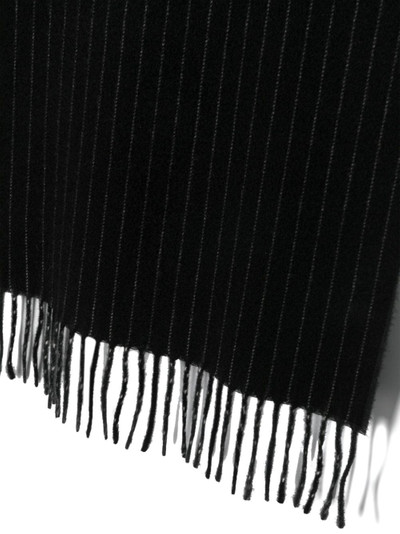 SAINT LAURENT pinstripe-pattern cashmere blend scarf outlook