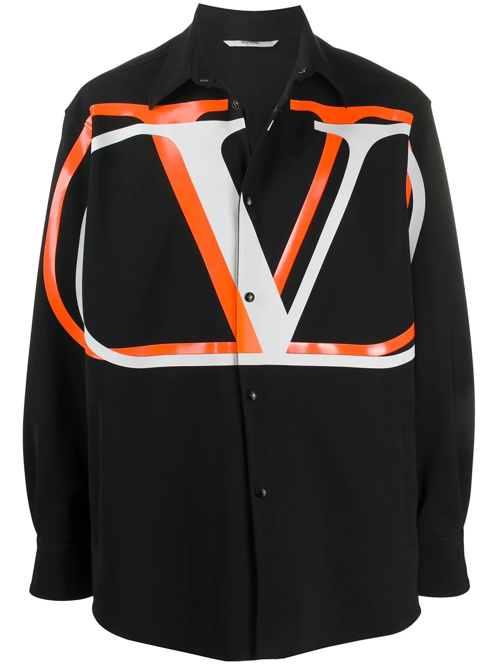 VLOGO print shirt jacket - 1