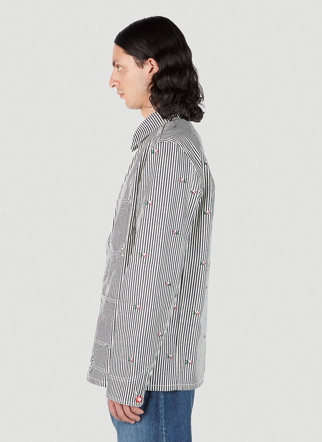 Kenzo Men Floral Stripe Workwear Jacket - 3
