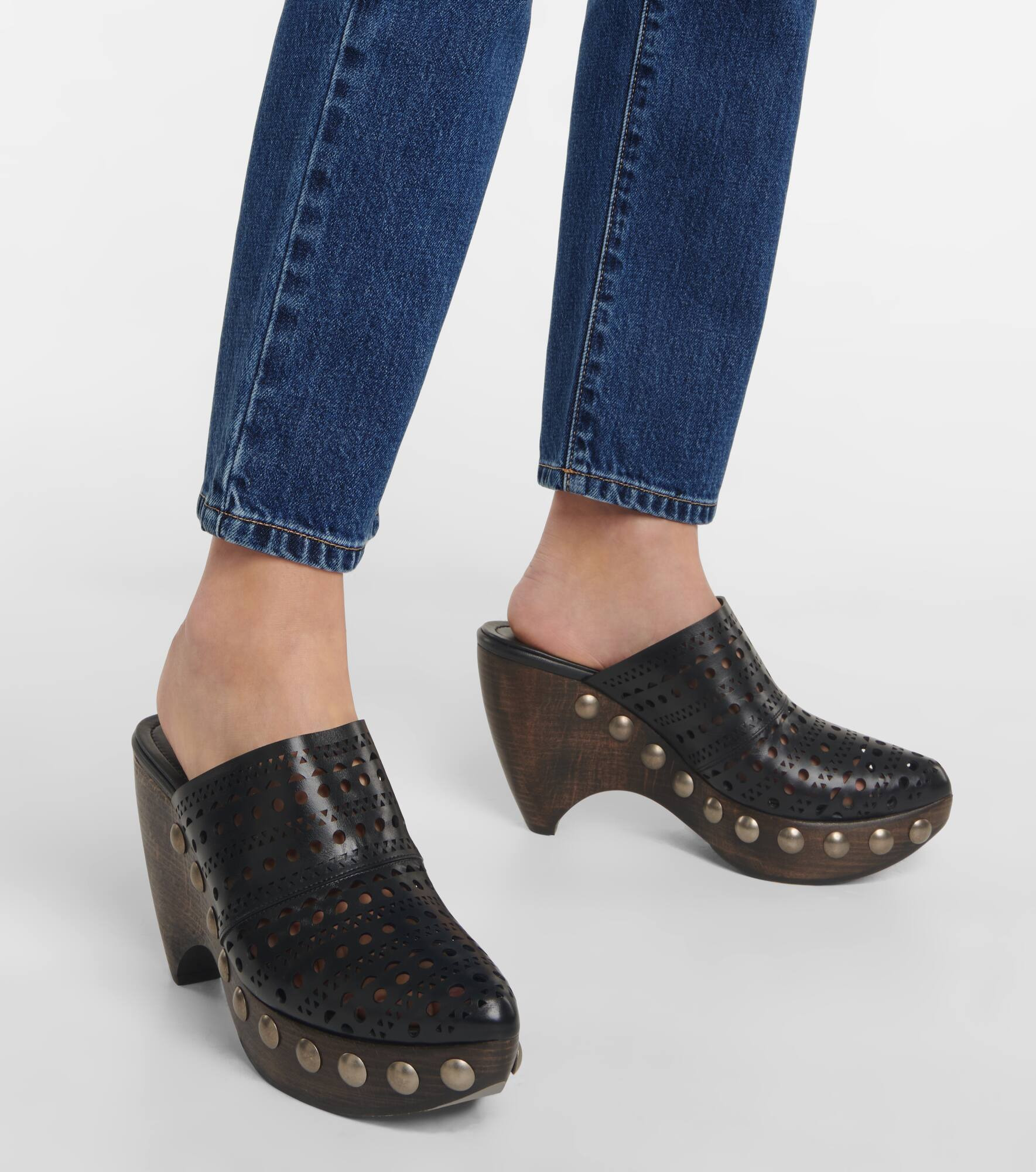 Le Sabot leather mules - 4