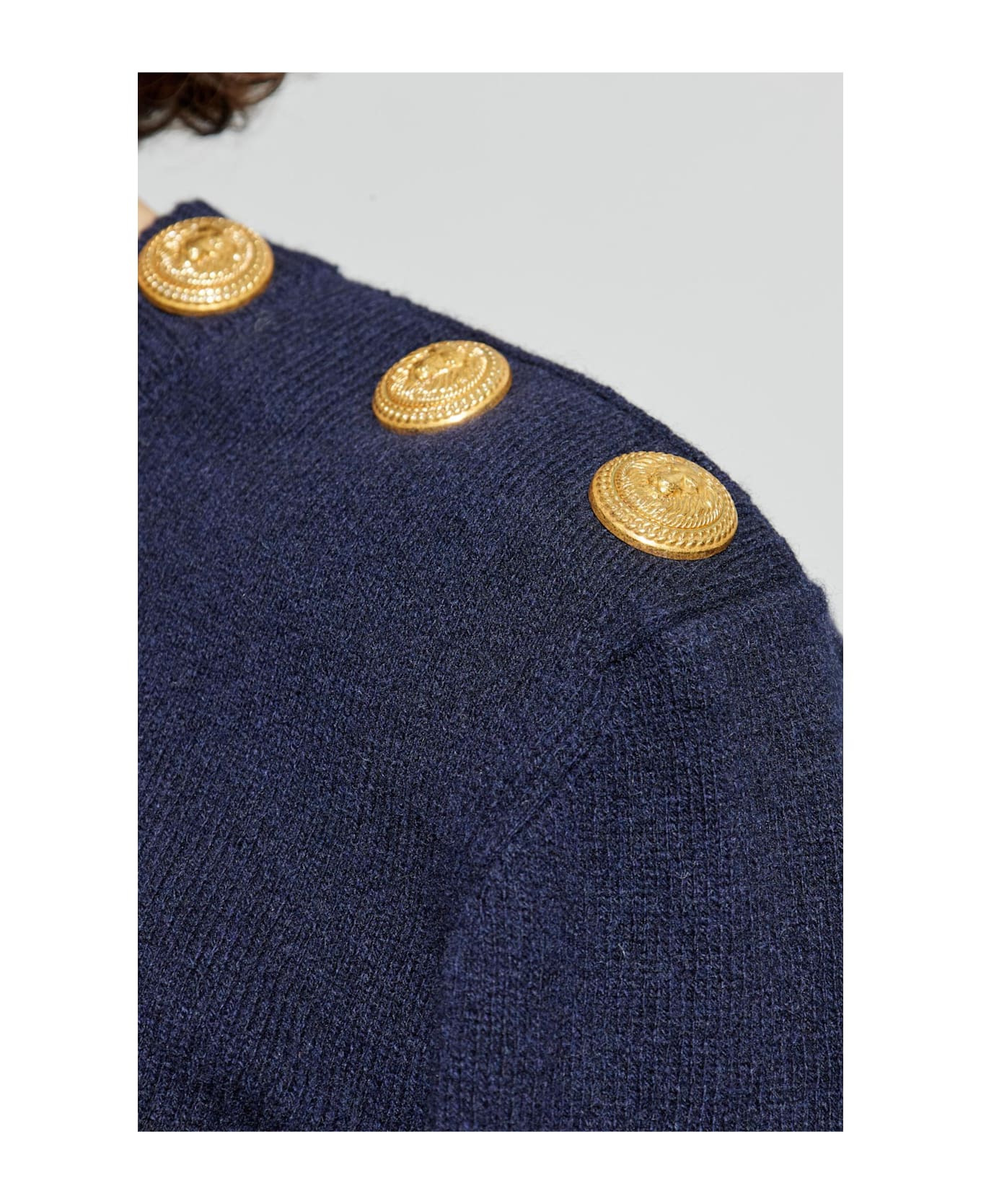 Balmain Sweater With Snap Fastening On The Shoulder - 5