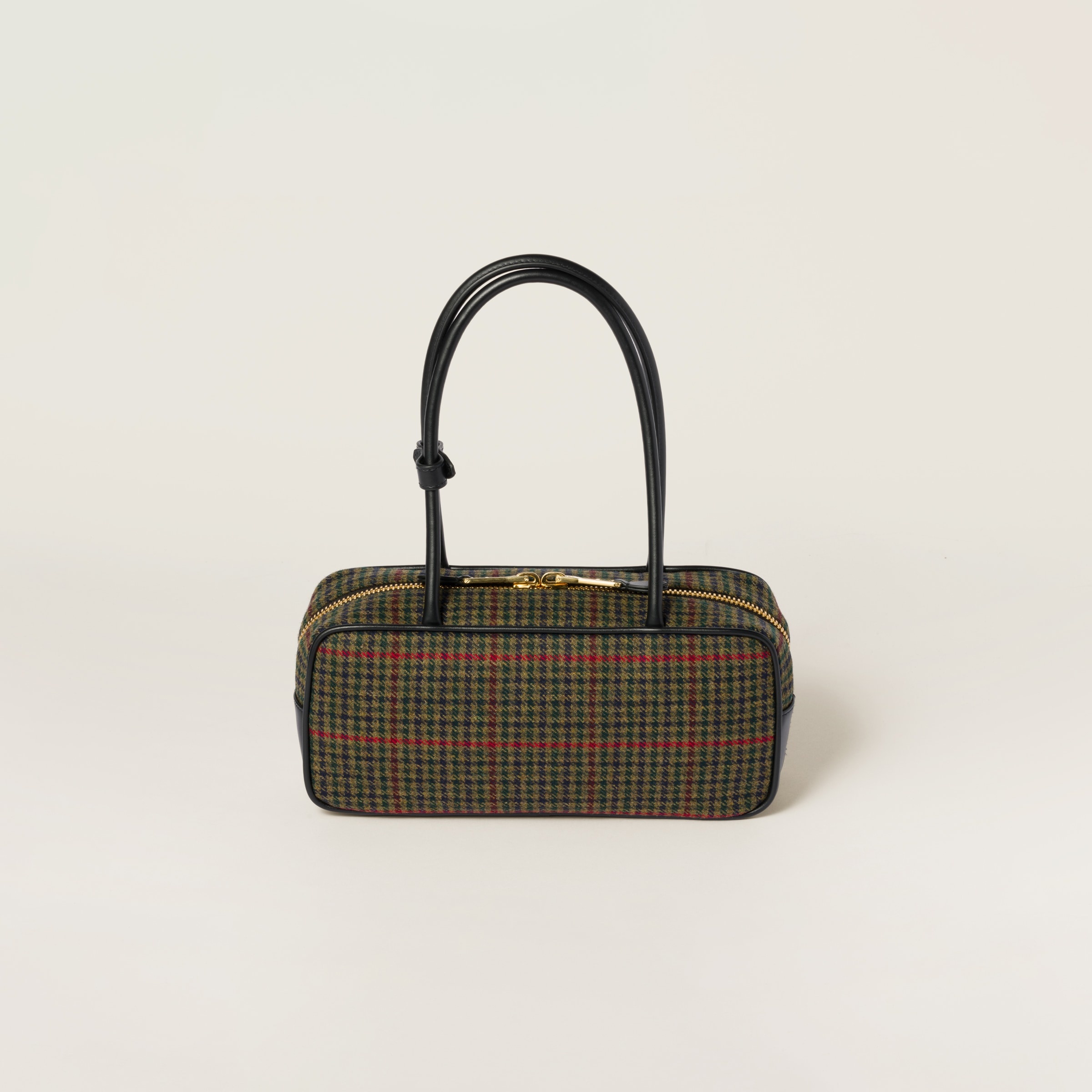 Beau top-handle tratan bag with leather details - 3